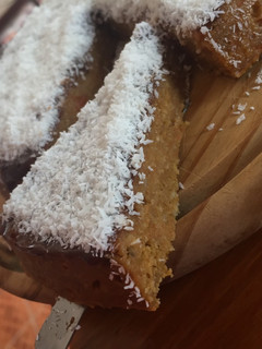 Una foto de Carrot cake en microondas