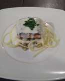 Salmón con salsa bechamel