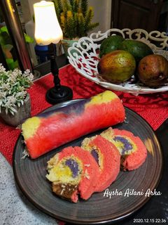 Foto resep Bolu gulung keju pelangi DEBM