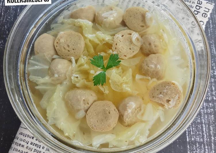 Bahan Sop sawi putih kuah bakso | Cara Membuat Sop sawi putih kuah bakso Yang Lezat