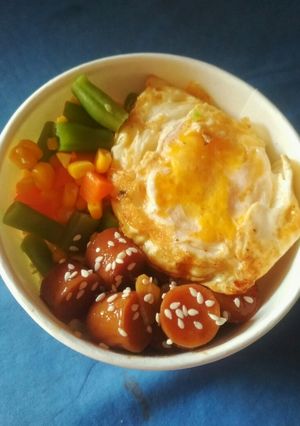 Foto resep Rice bowl sosis saus tiram