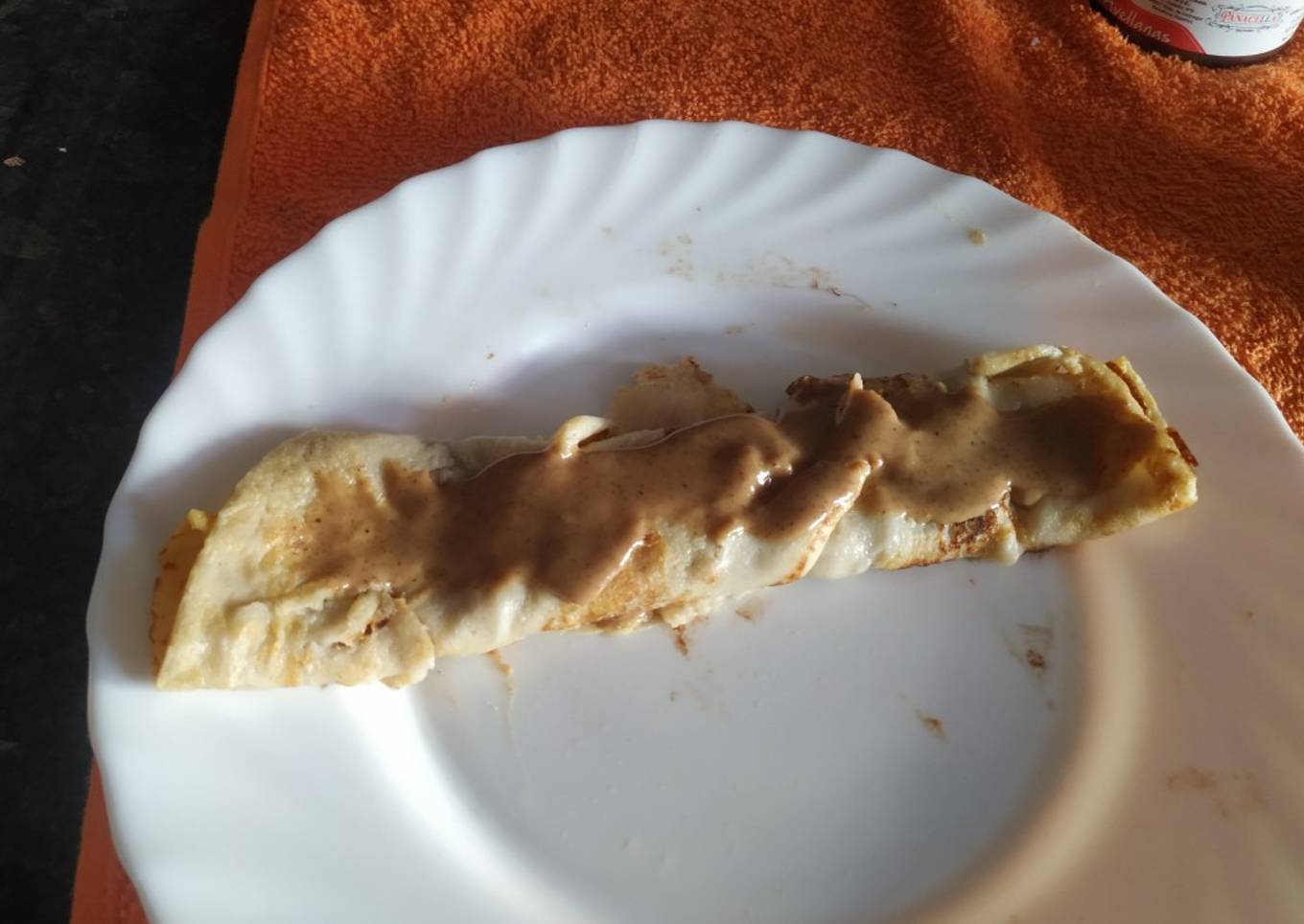 Creps de avena sabor chocolate blanco. Receta fit