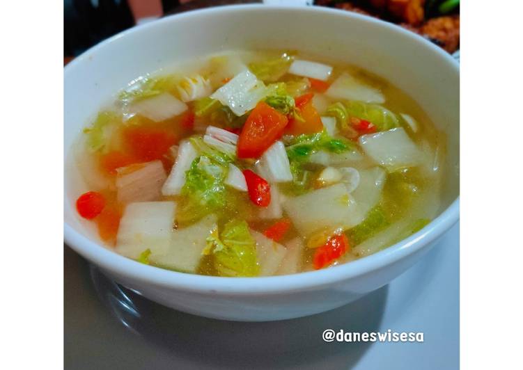Resep Napa Cabbage Soup (Sayur Sawi Putih), Lezat Sekali