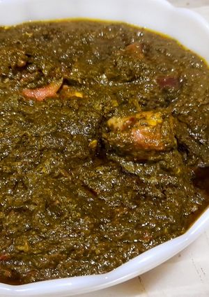 A picture of Palak gosht.