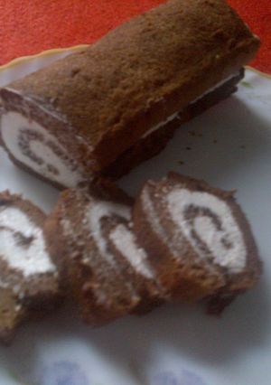 Foto resep bolu gulung cokelat lembut dan enak