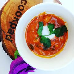 A picture of Chickpea and baby marrow curry.