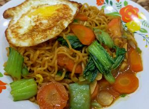 Foto resep Spaghetti Mie Kari Ayam