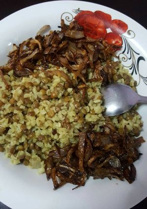 صورة لوصفة مجدرة برغل