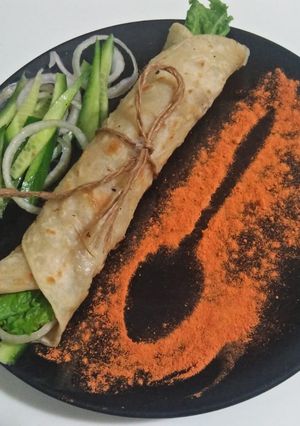 A picture of Smokey roll paratha.