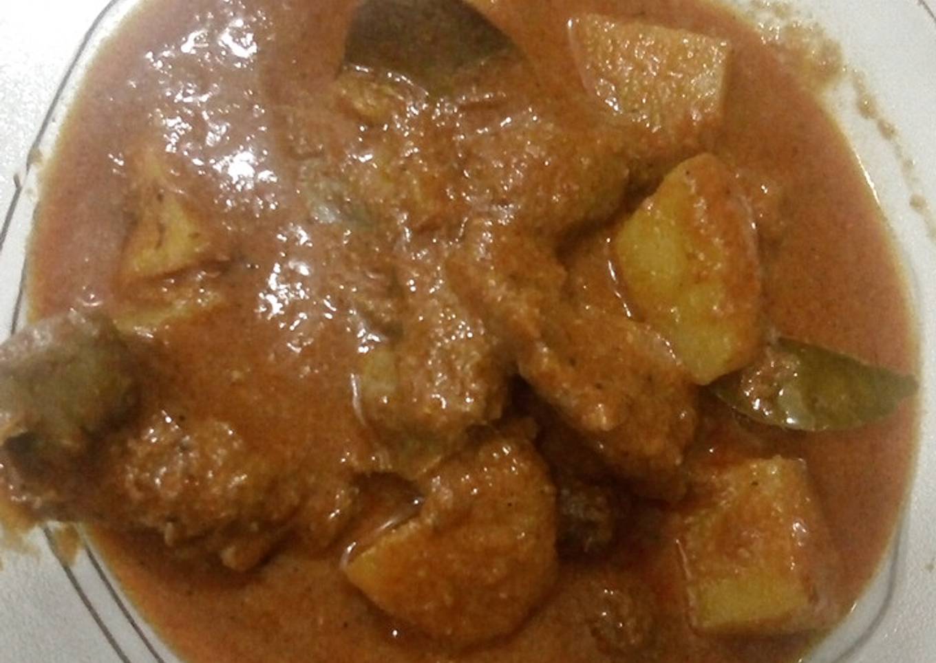 Rendang padang, ati ampela plus kentang