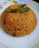 Tomato rice with peas