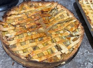 Una foto de Kuchen de manzana