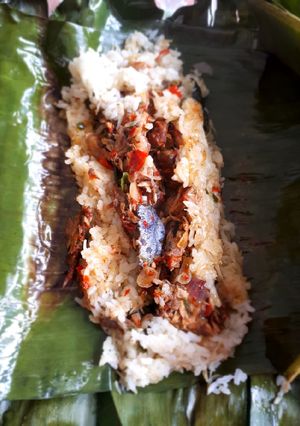 Foto resep Nasi Bakar Tongkol Pedas