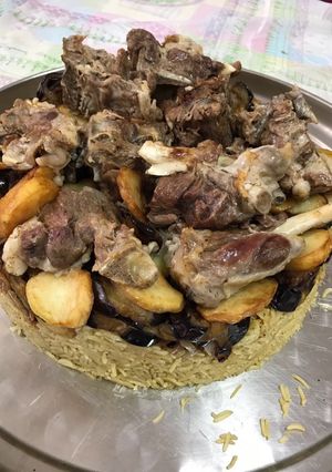 صورة لوصفة مقلوبه باذنجان