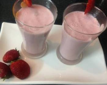 The New Way Prepare Recipe Fresh strawberry and banana smoothie Home Style