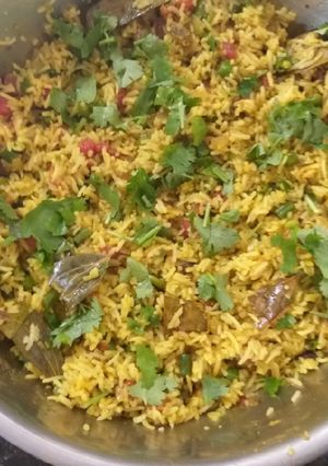 A picture of Veg biryani.