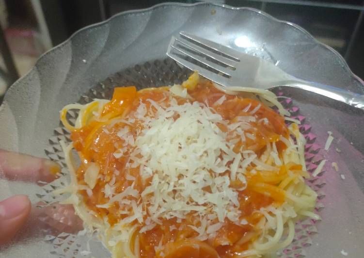 Cara mudah memasak Spaghetti La fonte, Bikin Ngiler