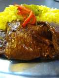 Escalopines con arroz