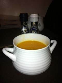 A picture of Butternut Squash and Sweet Potato Soup.