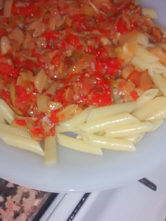 Una foto de Macarrones con setas
