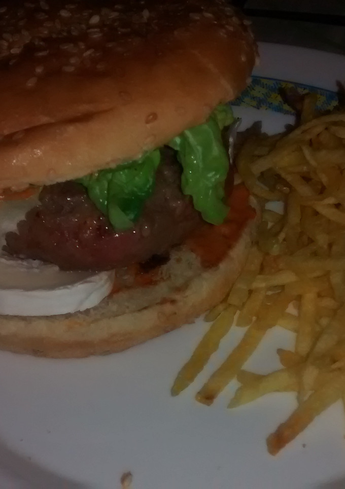 Una foto de Hamburguesa de Angus