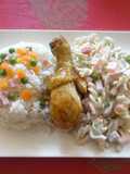 Pollo al horno con ensalada de fideos | Estilo James Salaz