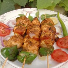 Chicken Shashlik (Malai Boti) 🍢🍢🍢 A picture of Chicken Shashlik (Malai Boti) 🍢🍢🍢.