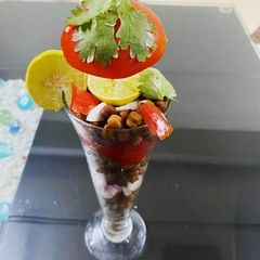 Chana chaat A picture of Chana chaat.