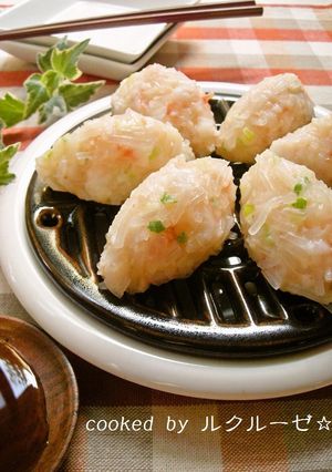 A picture of Shrimp Steamed Dumplings with Maroni Noodles (No Wrapper).