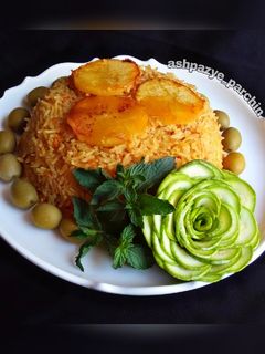 عکسی از دستور کدوسبز پلو (بدون گوشت) 🌸