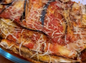 Une photo de Gratin aubergines à la tomate