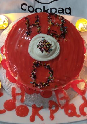A picture of Red Velvet Gel Cake.