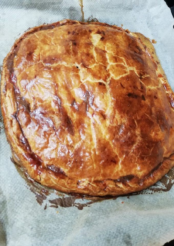 Una foto de Hojaldre verduras y jamón York