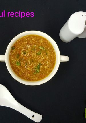 ஸ்பைஸி  எக் ட்ராப் சிக்கன் சூப் (spicy egg drop chicken soup) செய்முறை முக்கிய புகைப்படம்