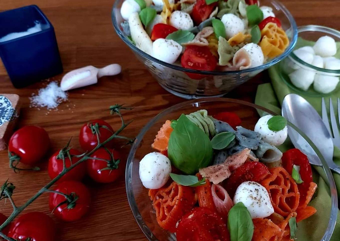 Ensalada de pasta caprese