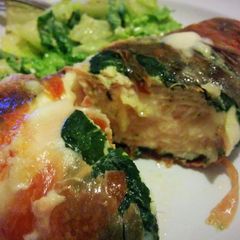 A picture of Hasselback Chicken.