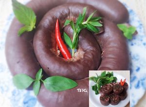 Hình của món DỒI huyết miền Bắc.