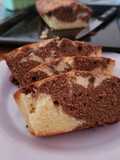 Budín marmolado de chocolate y vainilla