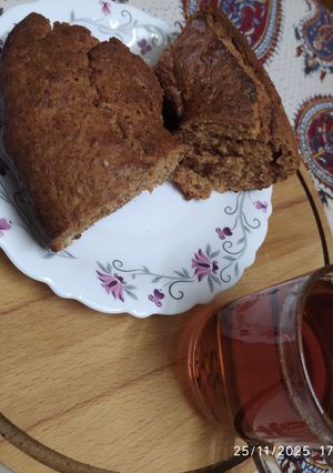 عکسی از دستور کیک خرمالو و گردو