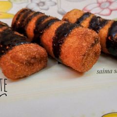 A picture of Chocolate rolls.