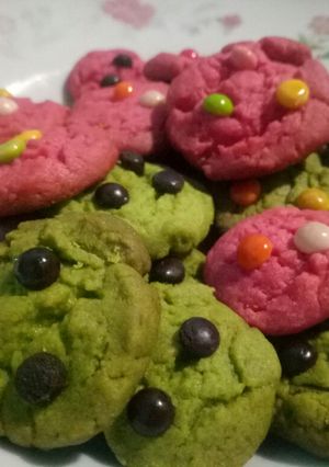 Foto resep Matcha & Strawberry Cookies