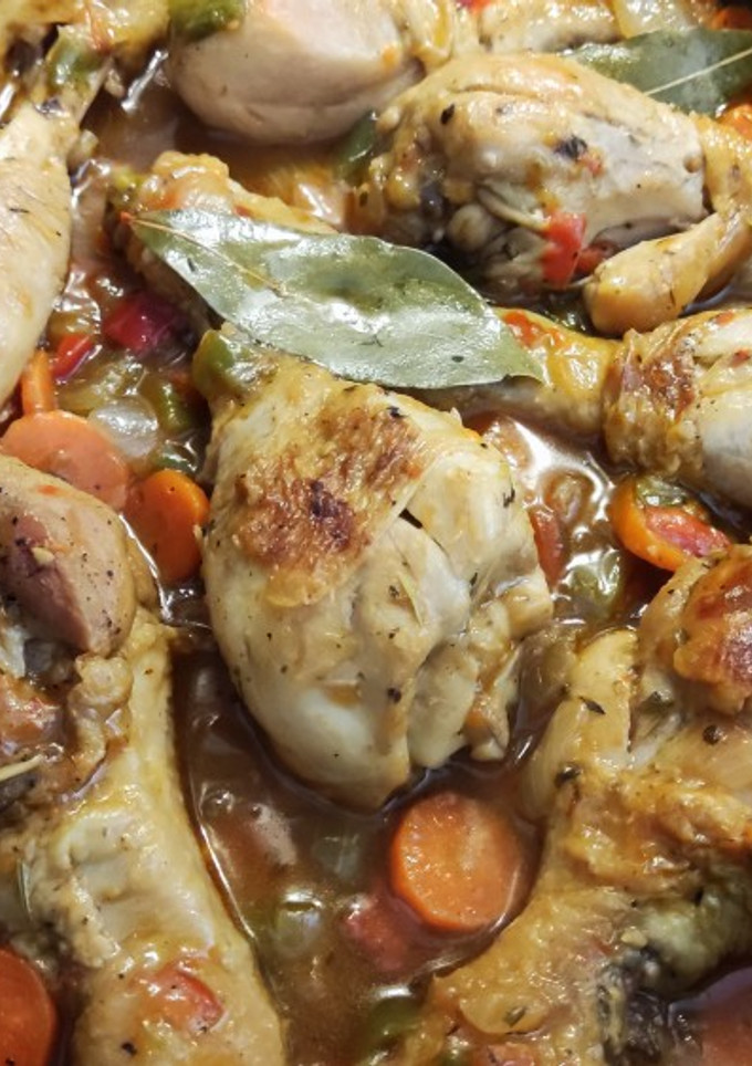 Una foto de Pollo a la cerveza