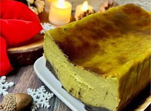 Foto resep Brownies Matcha Basque Burnt Cheesecake
