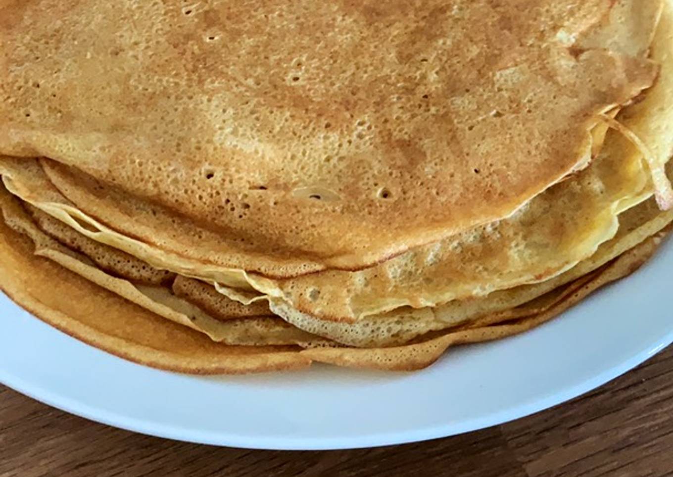 Crepes Thermomix sin azúcar, con panela y huevos de corral
