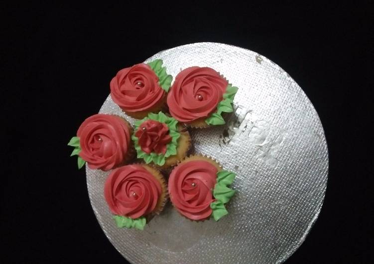 Recipe of Speedy Vanilla cupcakes boquet