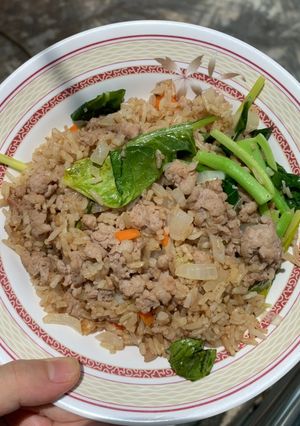 รูปของ ข้าวผัดหมูสับไร้น้ำมัน