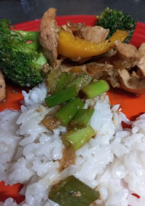 A picture of Green Thai Chicken Curry.