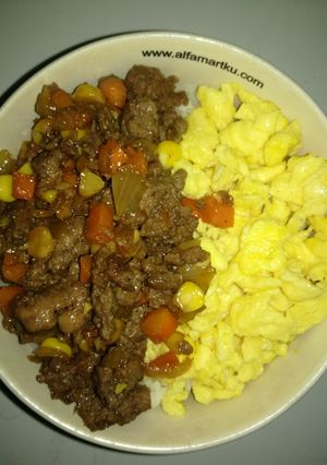 Foto resep Rice Bowl Daging Telur