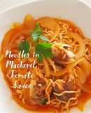 Noodles in Canned Mackerel Tomato Sauce