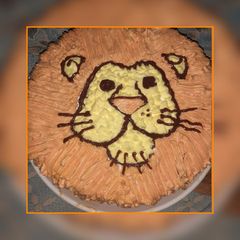 A picture of The Lion Cake 🦁.